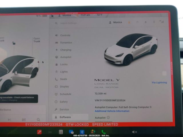 2021 TESLA MODEL Y 5YJYGDEE0MF233524 Photo 6