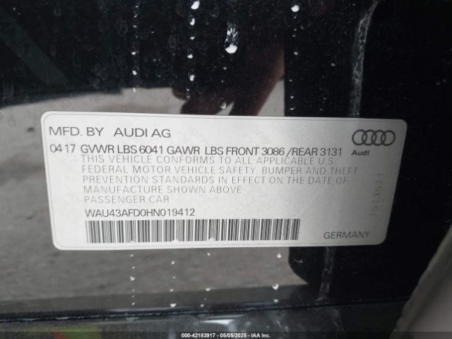 2017 AUDI A8 L WAU43AFD0HN019412 Photo 8