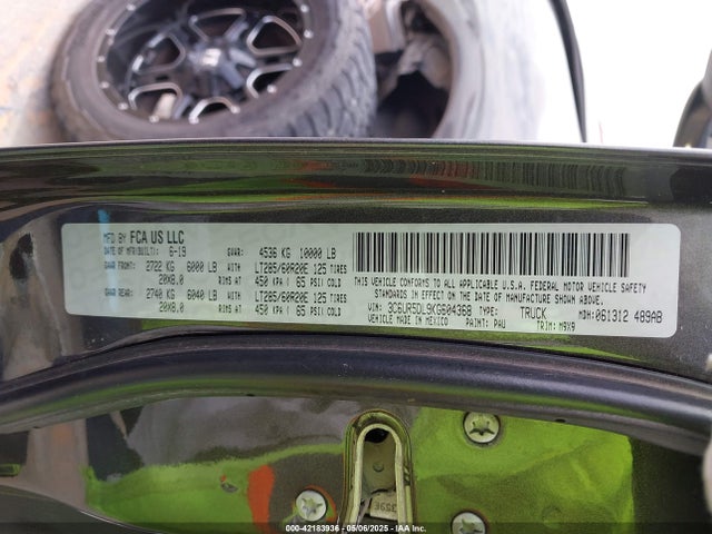 3C6UR5DL9KG604368 RAM 2019