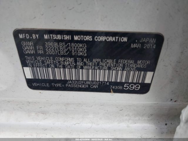 2014 MITSUBISHI LANCER JA32U2FU8EU021714 Photo 8