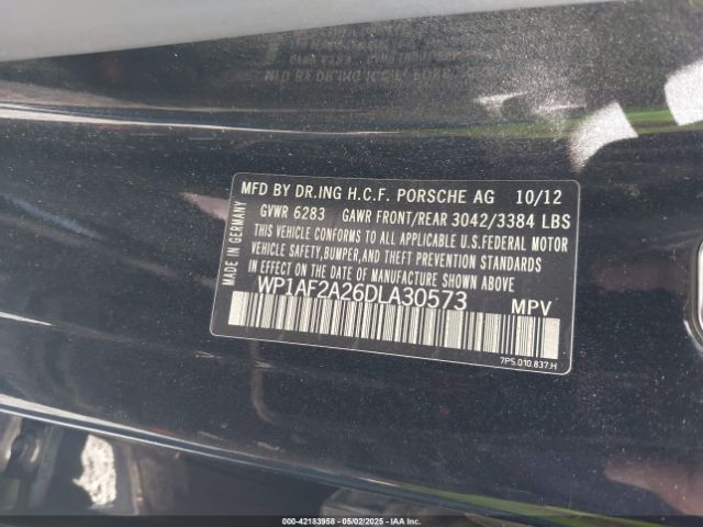 2013 PORSCHE CAYENNE WP1AF2A26DLA30573 Photo 8