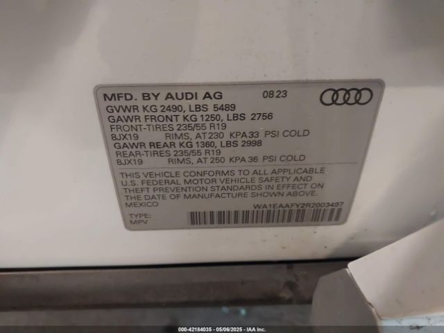 2024 AUDI Q5 WA1EAAFY2R2003497 Photo 8
