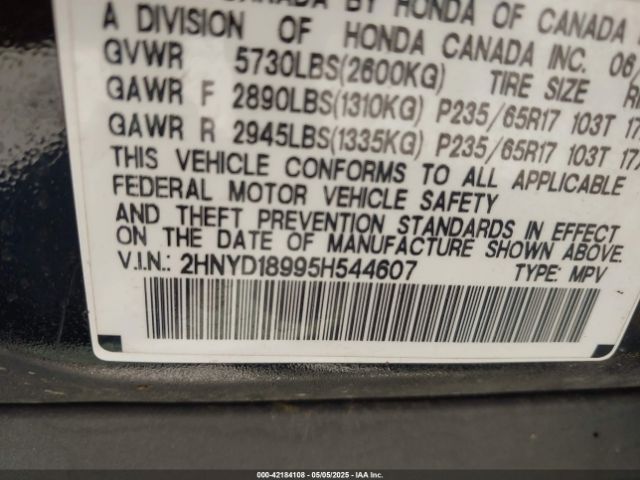 2005 ACURA MDX 2HNYD18995H544607 Photo 8