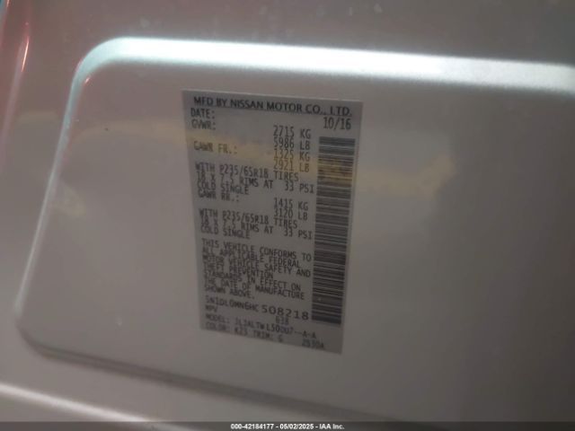 5N1DL0MN6HC508218 Infiniti QX60