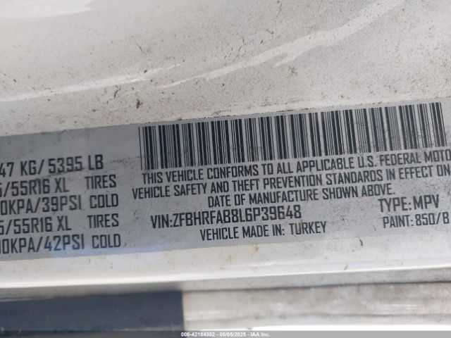 ZFBHRFAB8L6P39648 RAM Promaster City Tradesman