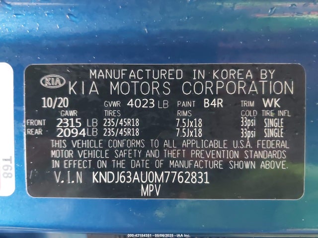 KNDJ63AU0M7762831 KIA Soul Gt-line