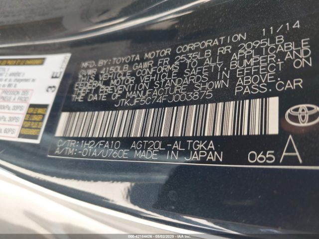 JTKJF5C74FJ003875 Scion TC
