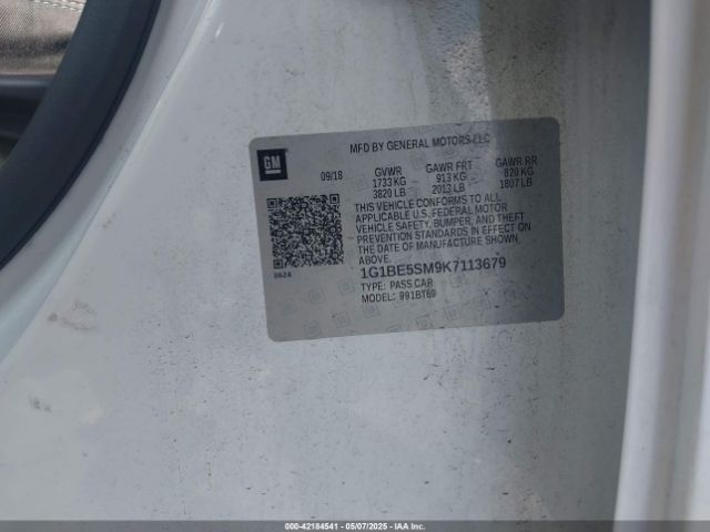 1G1BE5SM9K7113679 Chevrolet le2 -di: direct injection, vvt: variable valve timing, gen, alum