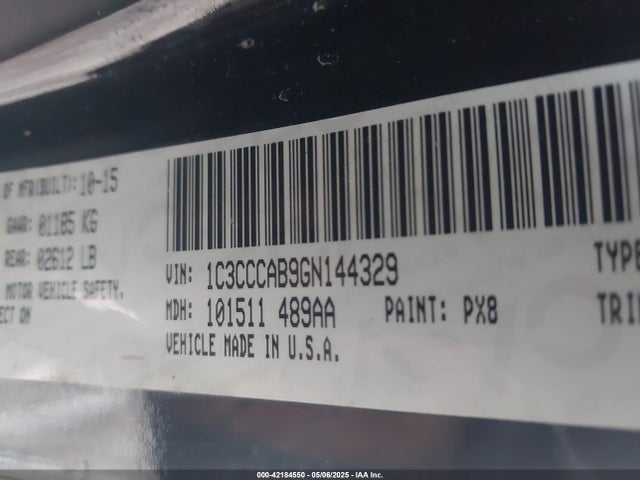 1C3CCCAB9GN144329 Chrysler 200 Limited