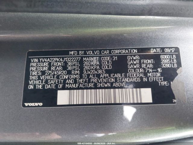 2018 VOLVO XC90 YV4A22PK4J1322277 Photo 8