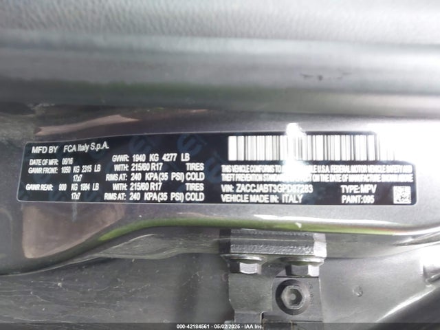 ZACCJABT3GPD87283 Jeep Renegade