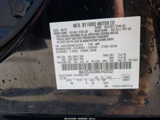 2021 FORD ECOSPORT MAJ3S2GEXMC442332 Photo 8