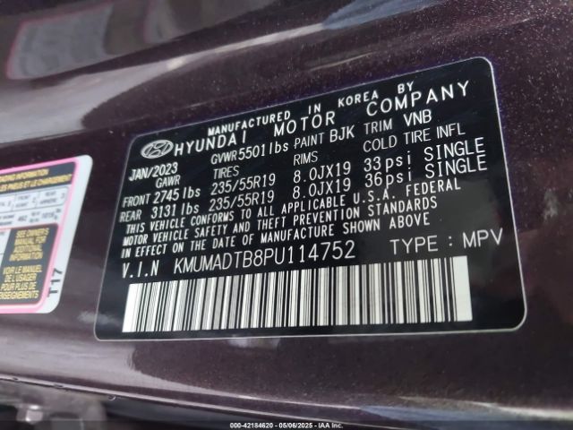 KMUMADTB8PU114752 Genesis Gv70 2.5t Awd