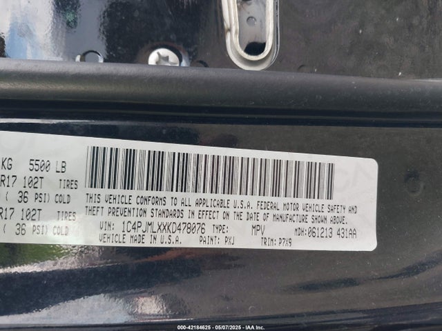 1C4PJMLXXKD478076 Jeep 2019