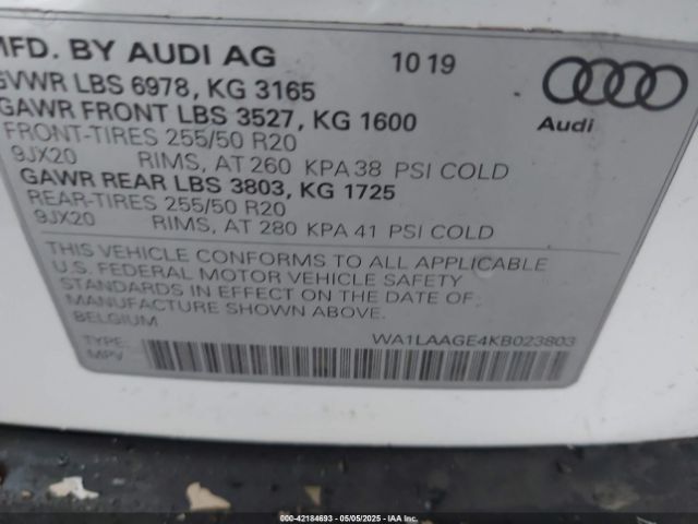 2019 AUDI E-TRON WA1LAAGE4KB023803 Photo 8