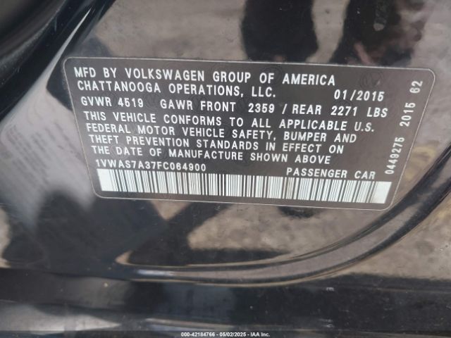 1VWAS7A37FC064900 Volkswagen Passat 1.8t S