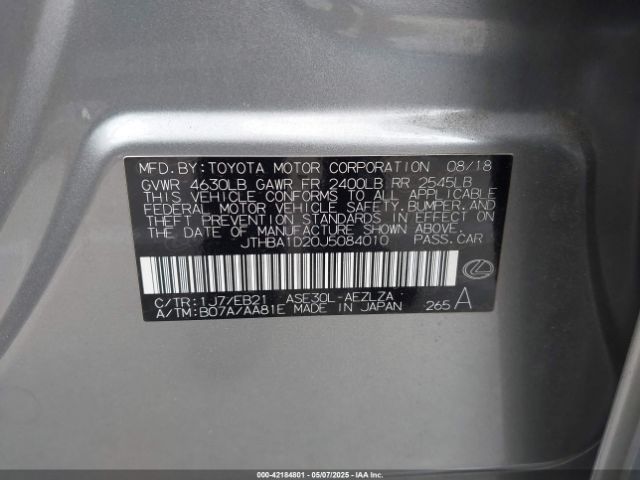 JTHBA1D20J5084010 Lexus IS 300