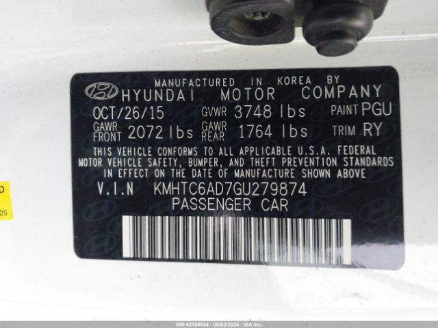 KMHTC6AD7GU279874 Hyundai Veloster