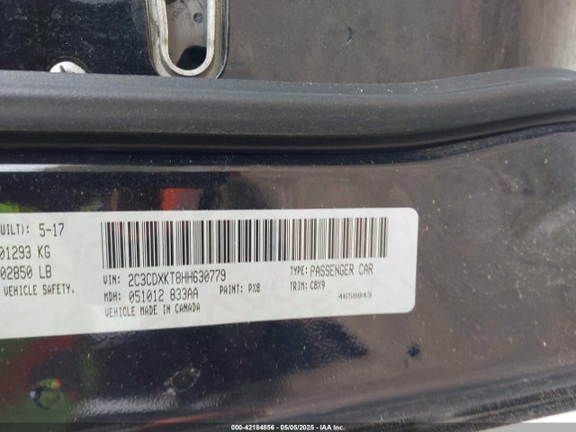2C3CDXKT8HH630779 Dodge Charger Police Awd