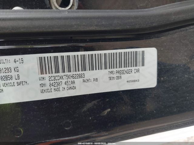 2C3CDXKT5KH622663 Dodge Charger Police Awd