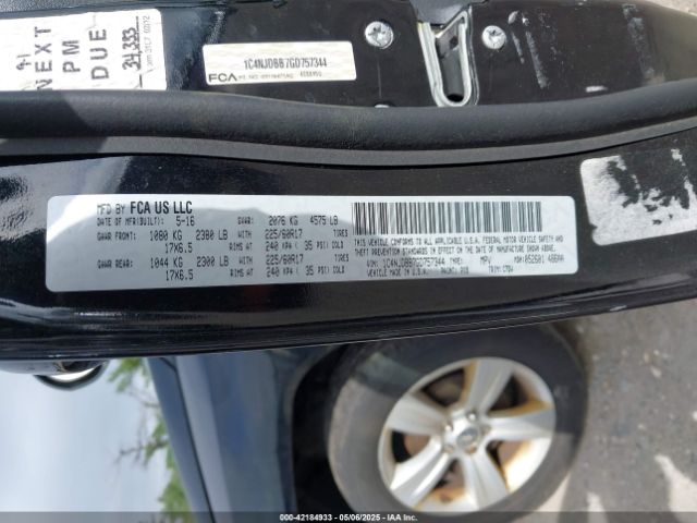 1C4NJDBB7GD757344 Jeep Compass Sport