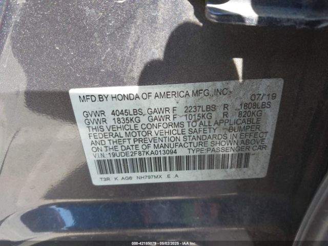 19UDE2F87KA013094 Acura Ilx Premium   A-spec Packages/technology   A-spec Packages