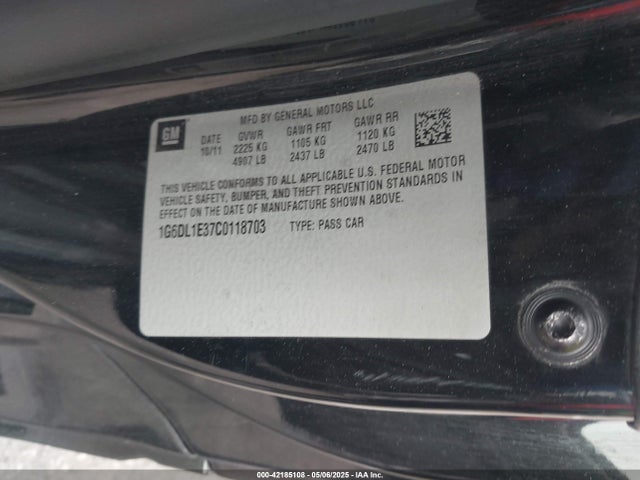 2012 CADILLAC CTS 1G6DL1E37C0118703 Photo 8