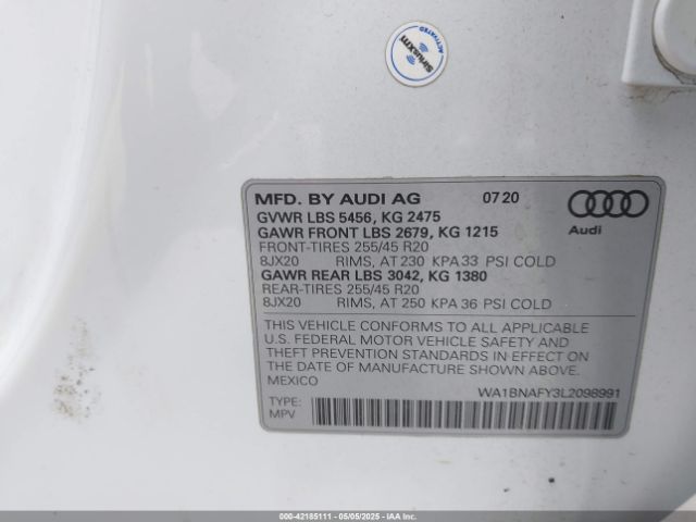 2020 AUDI Q5 WA1BNAFY3L2098991 Photo 8