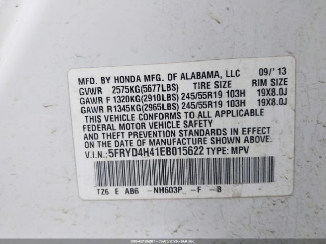 2014 ACURA MDX 5FRYD4H41EB015622 Photo 8