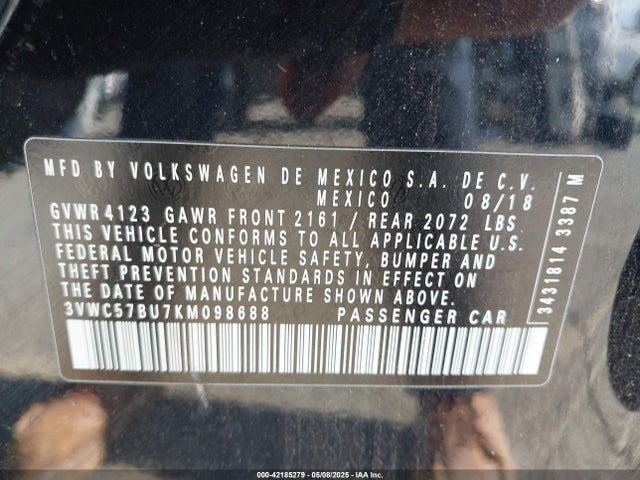 3VWC57BU7KM098688 Volkswagen 1.4 tsi