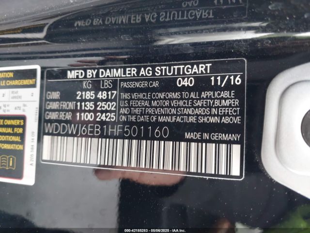 WDDWJ6EB1HF501160 Mercedes-Benz Amg C 43 4matic