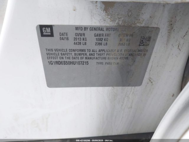 1G1RD6S50HU107215 Chevrolet Volt Premier