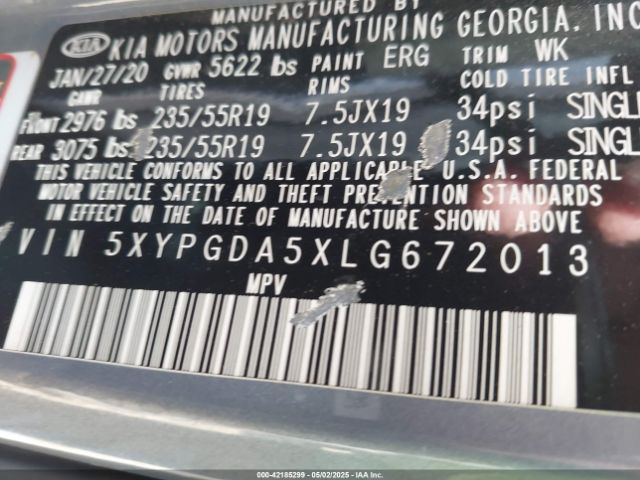 5XYPGDA5XLG672013 KIA Sorento 3.3l S