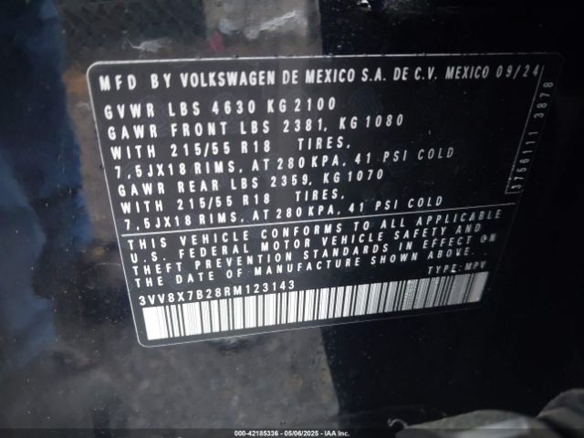 3VV8X7B28RM123143 Volkswagen Taos 1.5t S
