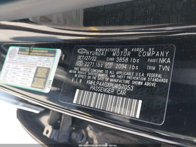 KMHLP4AGXPU457053 Hyundai Elantra Limited