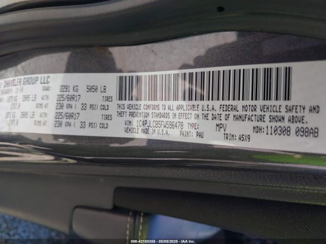 1C4PJLCB5FW596478 Jeep Cherokee Latitude