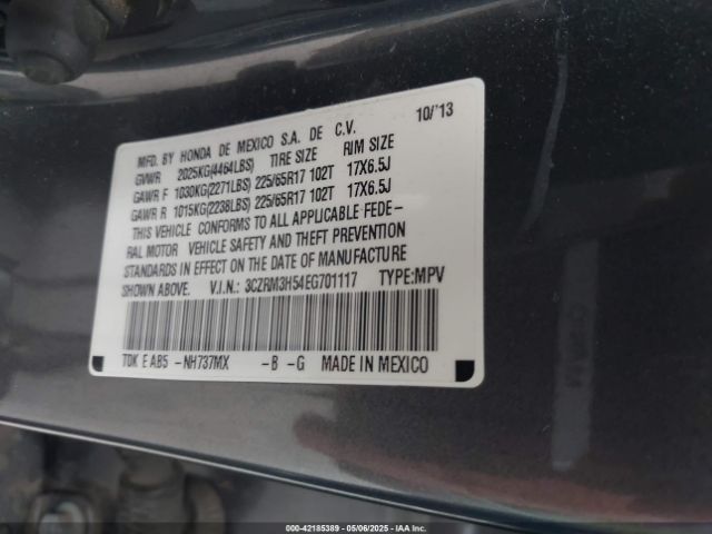 3CZRM3H54EG701117 Honda CR-V EX