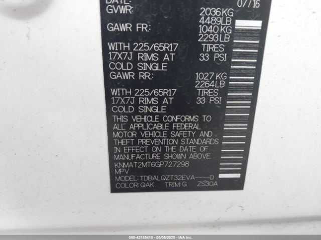 KNMAT2MT6GP727298 Nissan 2016