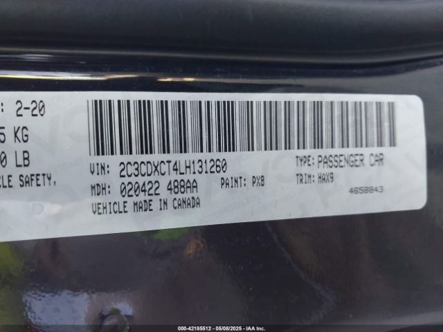 2C3CDXCT4LH131260 Dodge Charger R/t Rwd