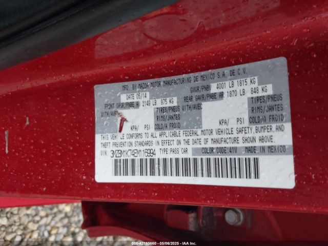 3MZBM1K74EM116994 Mazda Mazda3 I Sport