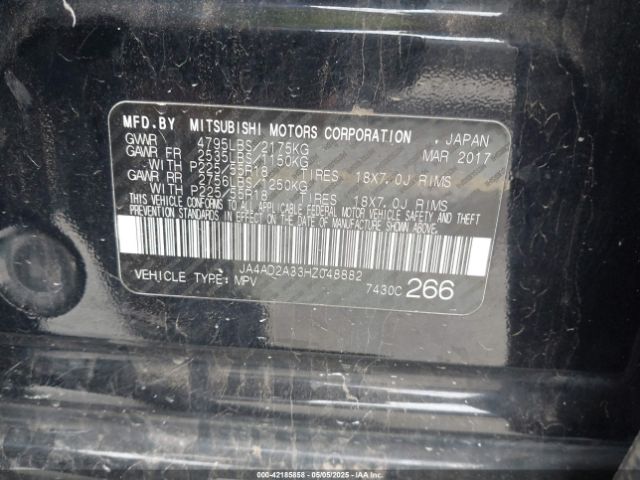 JA4AD2A33HZ048882 Mitsubishi Outlander Es
