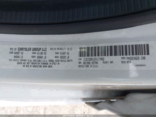 2014 CHRYSLER 200 1C3CCBBG1EN117062 Photo 8