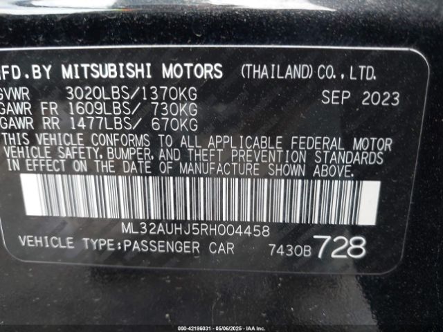 2024 MITSUBISHI MIRAGE ML32AUHJ5RH004458 Photo 8