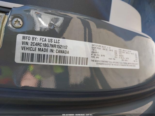 2022 CHRYSLER PACIFICA 2C4RC1BG7NR152112 Photo 8