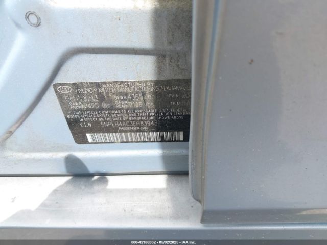 5NPEB4AC3EH839439 Hyundai SONATA GLS
