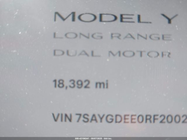 7SAYGDEE0RF200291 Tesla Model Y