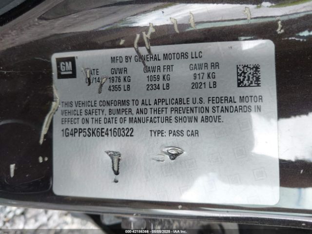 1G4PP5SK6E4160322 Buick Verano