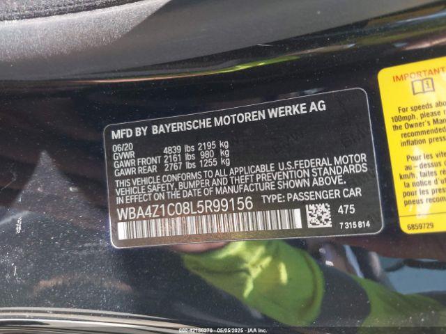 2020 BMW 430I WBA4Z1C08L5R99156 Photo 8