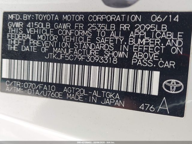 JTKJF5C79F3093318 Scion TC