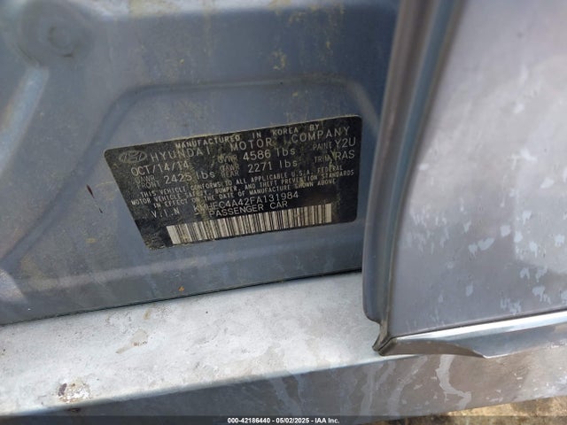 Hyundai Sonata Hybrid Limited 2015 KMHEC4A42FA131984 Image 9